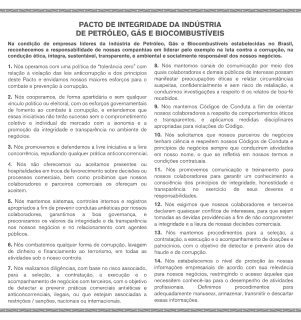 Pacto de Integridade da Indústria de Petróleo, Gás e Biocombustível